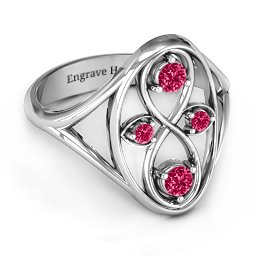 Forever Love Ring in 925 Sterling Silver with Ruby