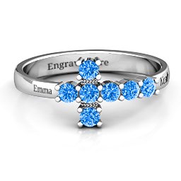 I Believe' Side Cross Ring