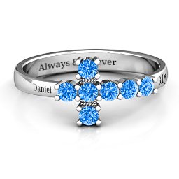 I Believe' Side Cross Ring