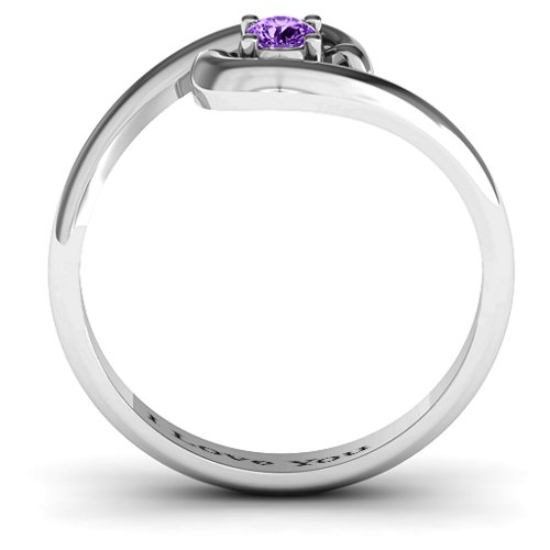 Embrace Ring – Sterling Silver with Amethyst