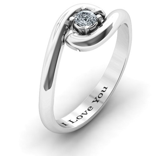 Embrace Ring – Sterling Silver with Diamond