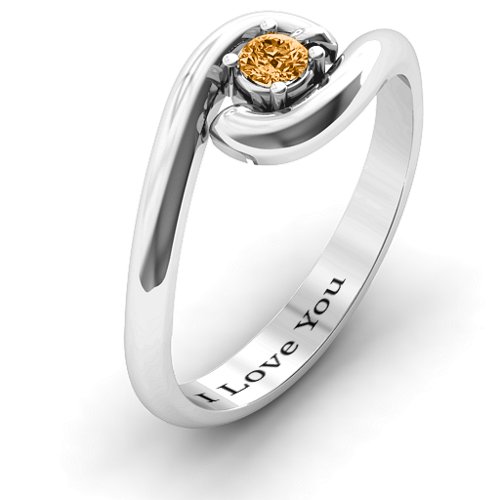 Embrace Ring – Sterling Silver with Citrine