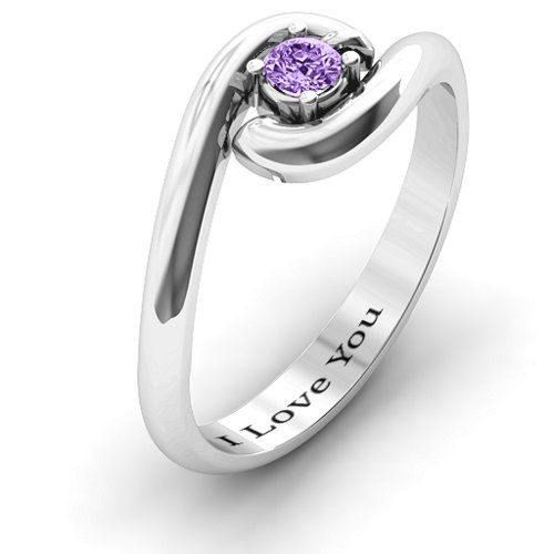 Embrace Ring – Sterling Silver with Amethyst