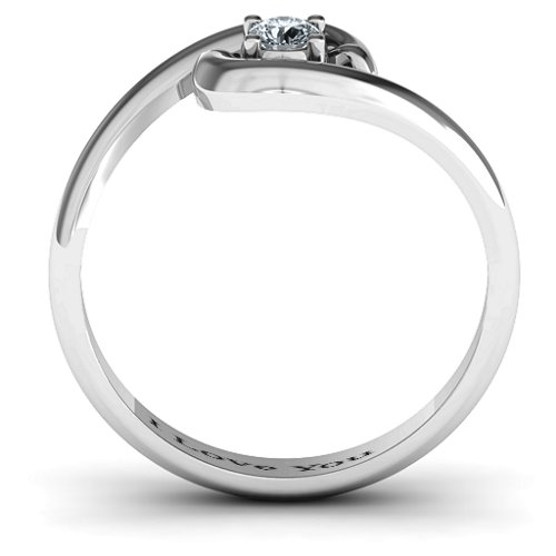 Embrace Ring – Sterling Silver with Diamond