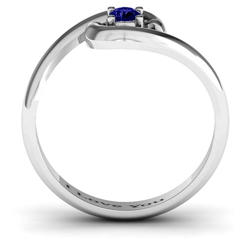 Embrace Ring – Sterling Silver with Blue Sapphire