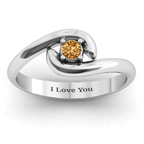 Embrace Ring – Sterling Silver with Citrine