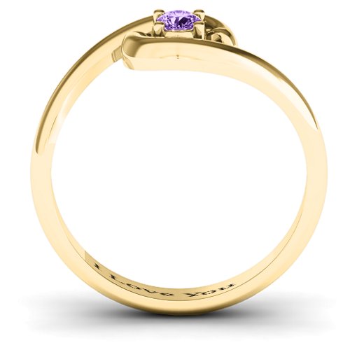 Embrace Ring – 10K Yellow Gold with Amethyst