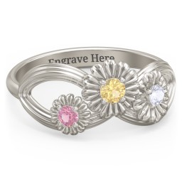 Endless Spring Infinity Ring in 10K Solid White Gold