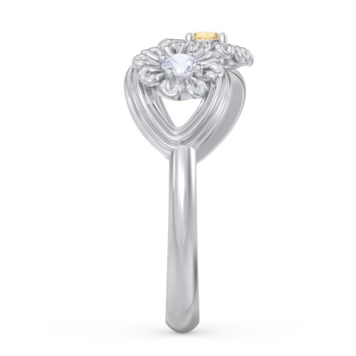 Endless Spring Infinity Ring – Sterling Silver with Citrine, Pink Tourmaline, and Lavender Premium Zirconia