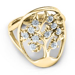 Oval Family Tree Ring