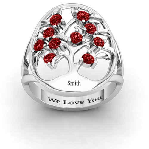 Oval Family Tree Ring