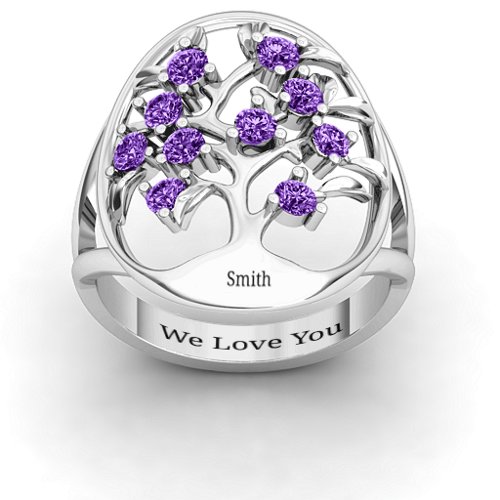 Oval Family Tree Ring