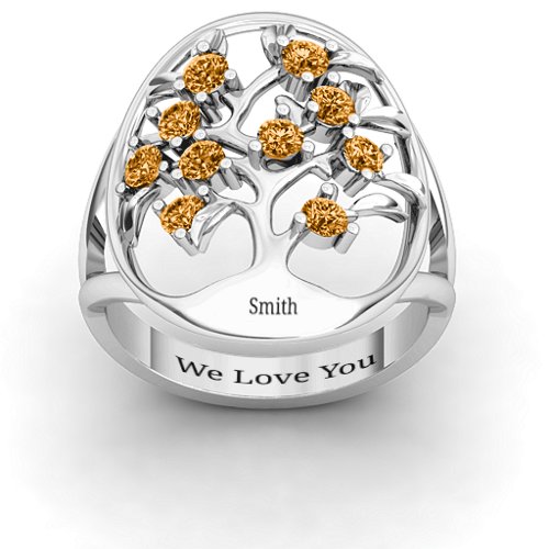 Oval Family Tree Ring