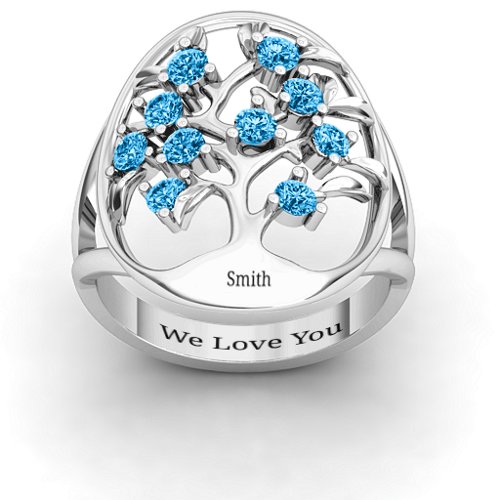 Oval Family Tree Ring