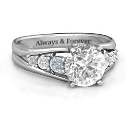 Radiant Love Ring with Collar Gems