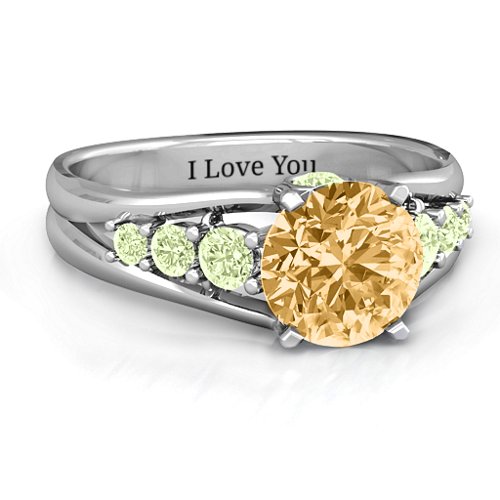Radiant Love Ring with Collar Gems