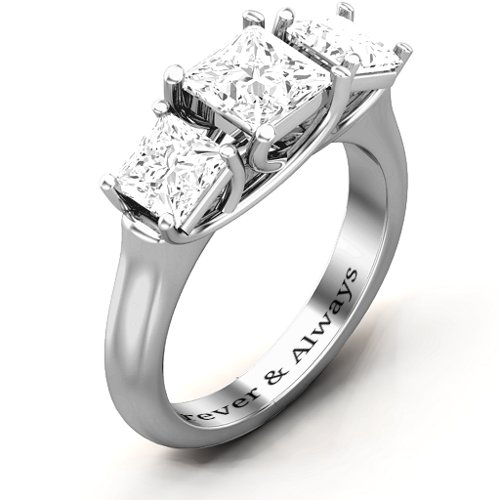 Grand Princess Ring – Sterling Silver with White Premium Zirconia