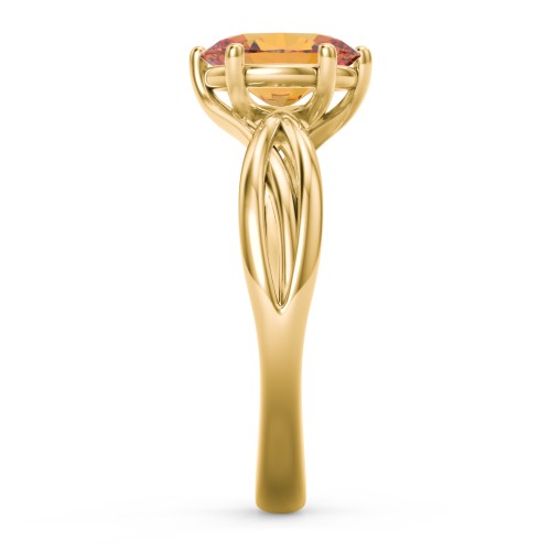 Passion Twist Ring – 18K Gold Plated Silver with Citrine