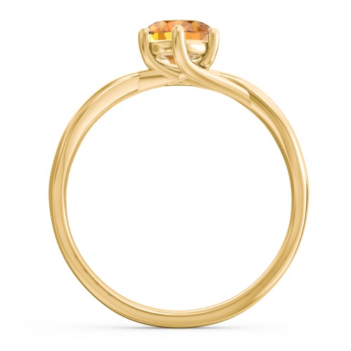 Passion Twist Ring – 18K Gold Plated Silver with Citrine