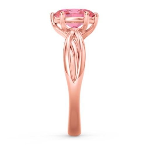 Passion Twist Ring – 10K Rose Gold with Fancy Pink Premium Zirconia