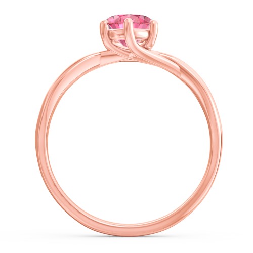 Passion Twist Ring – 10K Rose Gold with Fancy Pink Premium Zirconia