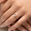 Oval Cut Gemstone Ring with Twisted Band and Accents – 10K Rose Gold with White Premium Zirconia and Fancy Blue Premium Zirconia