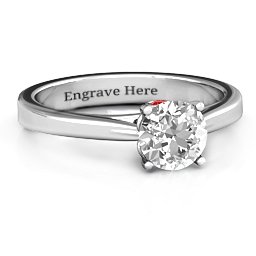 Royal Tulip Ring with Bezel Collar Stone