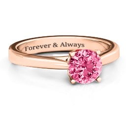 Royal Tulip Ring with Bezel Collar Stone