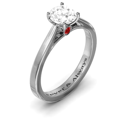 Royal Tulip Ring with Bezel Collar Stone