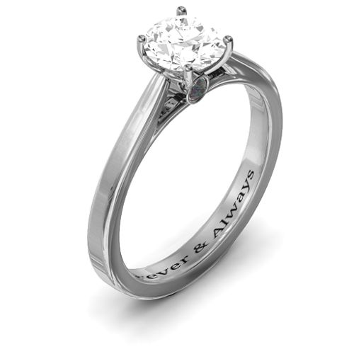 Royal Tulip Ring with Bezel Collar Stone