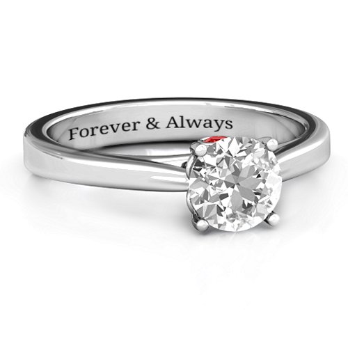 Royal Tulip Ring with Bezel Collar Stone