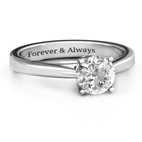 Royal Tulip Ring with Bezel Collar Stone