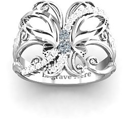 Glimmering Butterfly Ring