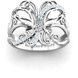 Glimmering Butterfly Ring