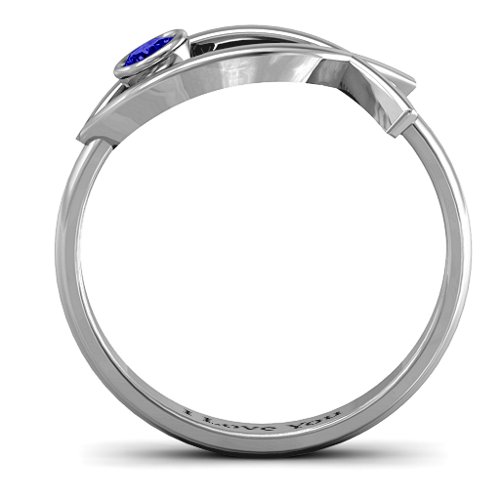 Classic Fish Ring – Sterling Silver with Blue Sapphire
