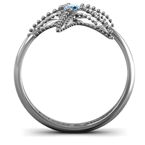Starfish Ring – Sterling Silver with Aquamarine