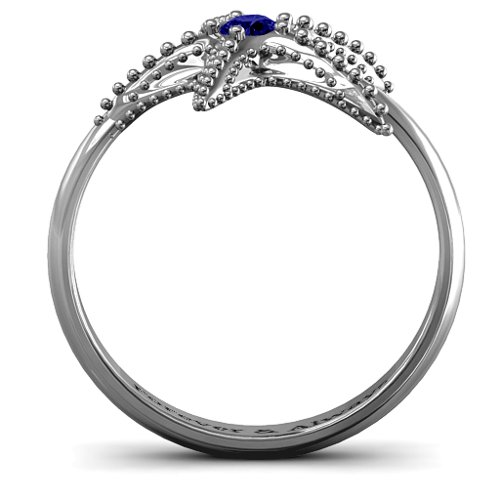 Starfish Ring – Sterling Silver with Blue Sapphire
