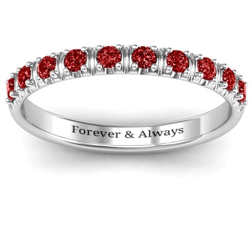 Magical Affinity Ring – 10K White Gold with Garnet