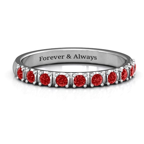 Magical Affinity Ring – 10K White Gold with Garnet