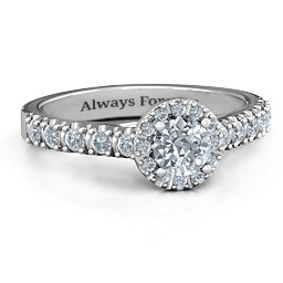 Graceful Shine Vintage Ring in 925 Sterling Silver with Diamond