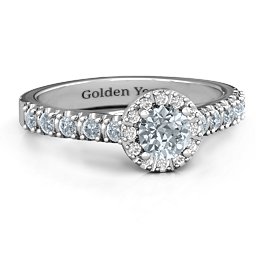 Graceful Shine Vintage Ring in 925 Sterling Silver with Cubic Zirconia and White Premium Zirconia