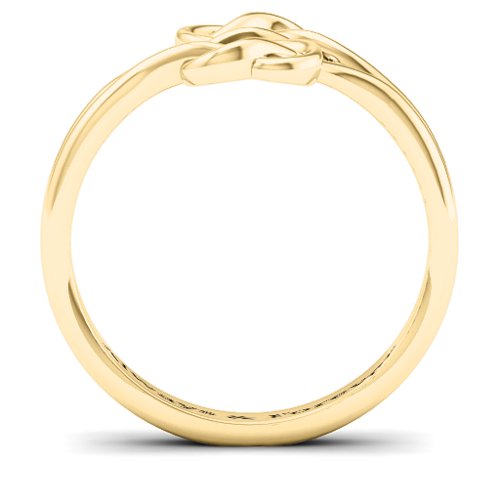 Tangled Hearts Infinity Ring – 10K Yellow Gold