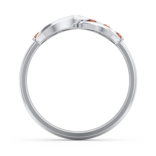 Engravable Infinity Ring with Birthstones