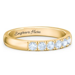 3 - 11 Gemstone Affinity Ring in 10K Solid Yellow Gold with Aquamarine