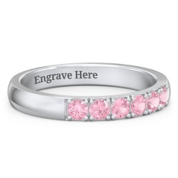 3 - 11 Gemstone Affinity Ring in 925 Sterling Silver with Pink Tourmaline, Cubic Zirconia, and Amethyst
