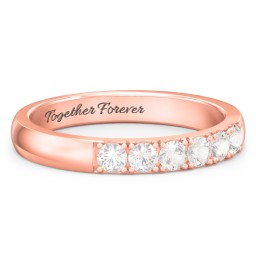 3 - 11 Gemstone Affinity Ring in 10K Solid Rose Gold with Cubic Zirconia