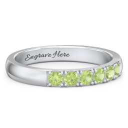 3 - 11 Gemstone Affinity Ring in 925 Sterling Silver with Peridot