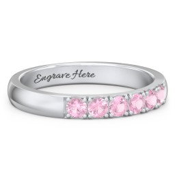 3 - 11 Gemstone Affinity Ring in 925 Sterling Silver with Pink Tourmaline