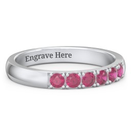 3 - 11 Gemstone Affinity Ring in 925 Sterling Silver with Ruby, Pink Tourmaline, Cubic Zirconia, and Amethyst