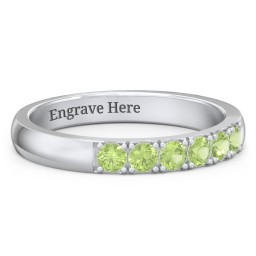 3 - 11 Gemstone Affinity Ring in 925 Sterling Silver with Peridot, Pink Tourmaline, Cubic Zirconia, and Amethyst
